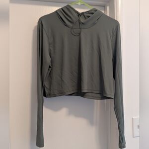 Offline Aerie Women's Cropped Move- It Ribbed Mock Neck Long Sleeve